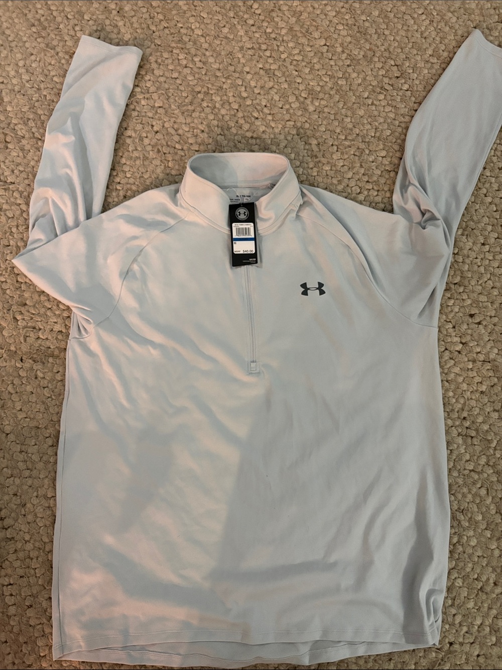 Under Armour Men’s Light Gray 1/4 Zip Performance Pullover